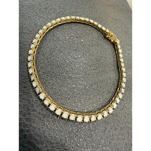 Vintage Joan Rivers tennis Bracelet White Opal Sparkle